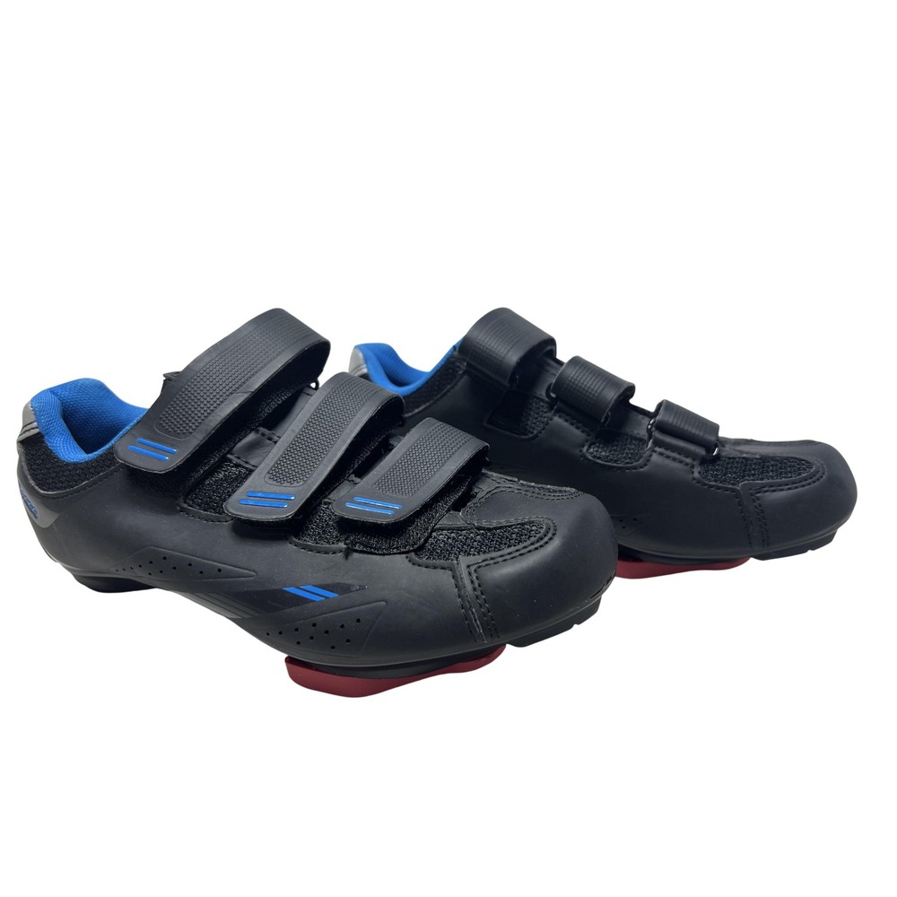 Tommaso W Pista 100‎ Road Cycling Shoes Womens 7 Black Blue 3 Bolt Spin Cleats